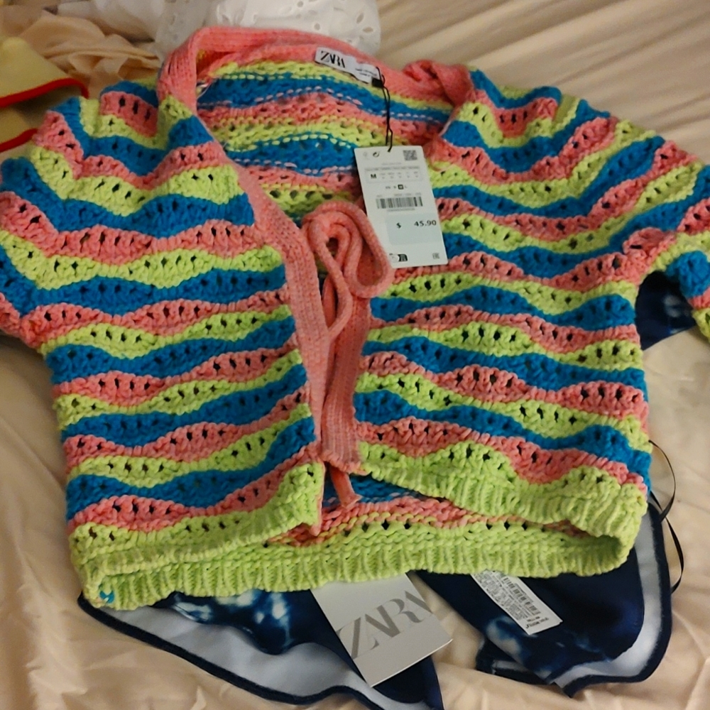 M Zara technicolored dream sweater